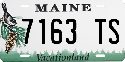 ME license plate 7163TS