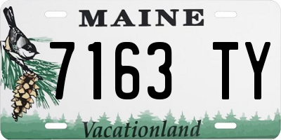 ME license plate 7163TY