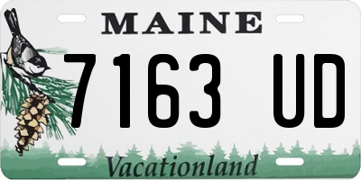 ME license plate 7163UD