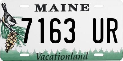 ME license plate 7163UR