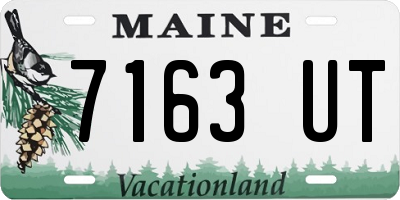 ME license plate 7163UT