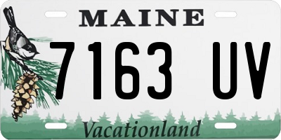 ME license plate 7163UV