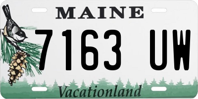 ME license plate 7163UW