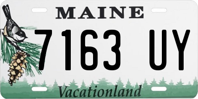 ME license plate 7163UY