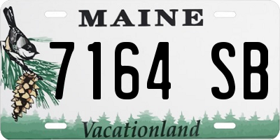 ME license plate 7164SB