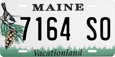 ME license plate 7164SO