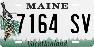 ME license plate 7164SV