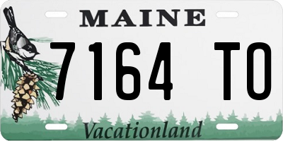 ME license plate 7164TO