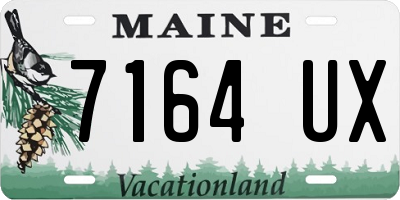 ME license plate 7164UX