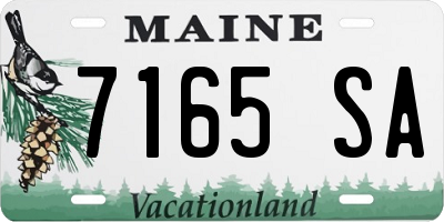 ME license plate 7165SA