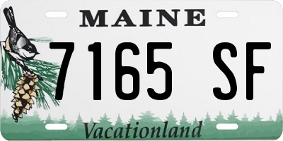 ME license plate 7165SF