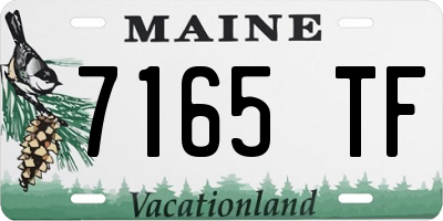ME license plate 7165TF