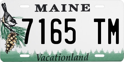 ME license plate 7165TM