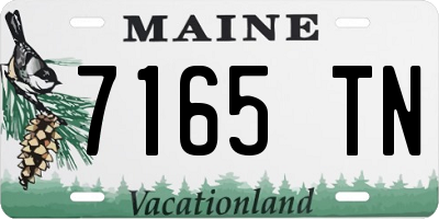 ME license plate 7165TN