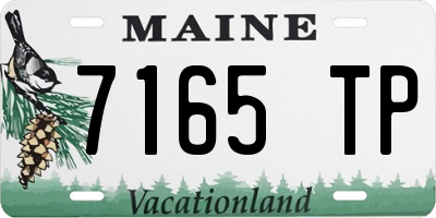 ME license plate 7165TP