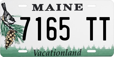 ME license plate 7165TT