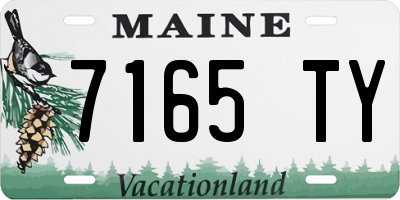 ME license plate 7165TY