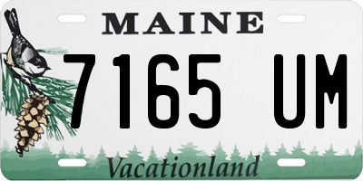 ME license plate 7165UM