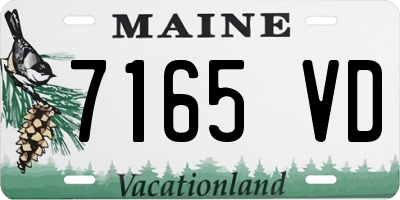 ME license plate 7165VD