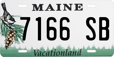 ME license plate 7166SB