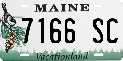 ME license plate 7166SC