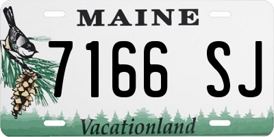 ME license plate 7166SJ
