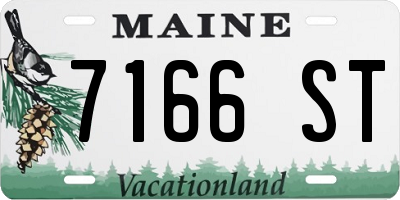 ME license plate 7166ST