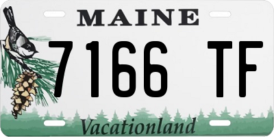 ME license plate 7166TF