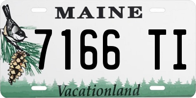 ME license plate 7166TI