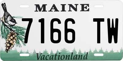 ME license plate 7166TW
