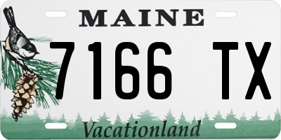 ME license plate 7166TX