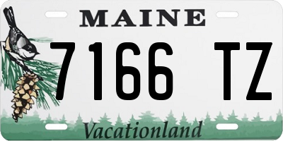 ME license plate 7166TZ