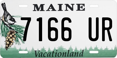 ME license plate 7166UR