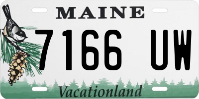ME license plate 7166UW