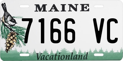 ME license plate 7166VC
