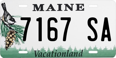 ME license plate 7167SA