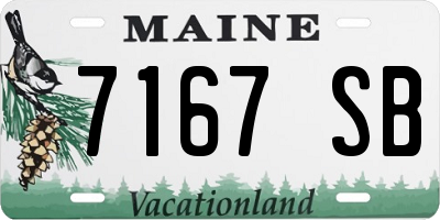 ME license plate 7167SB