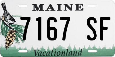 ME license plate 7167SF