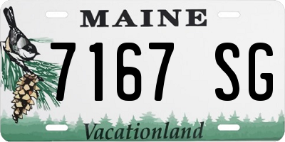 ME license plate 7167SG