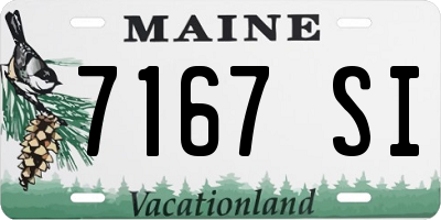 ME license plate 7167SI