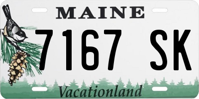 ME license plate 7167SK