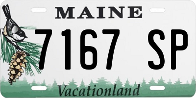 ME license plate 7167SP
