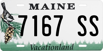 ME license plate 7167SS