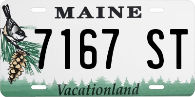 ME license plate 7167ST