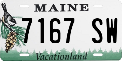 ME license plate 7167SW