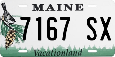 ME license plate 7167SX