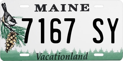 ME license plate 7167SY