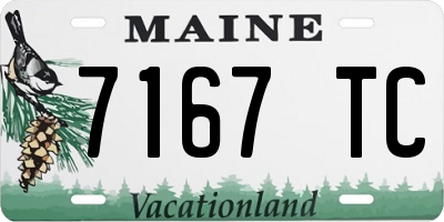 ME license plate 7167TC