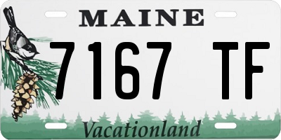 ME license plate 7167TF