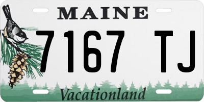 ME license plate 7167TJ